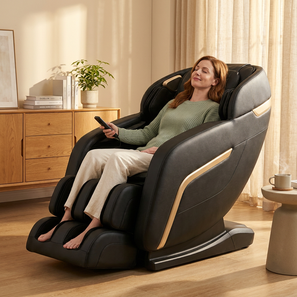 Massage Chair Designed for Full Body Relief, Zero Gravity Position, Heating Function, 5 Automatic Modes — Lifestyle