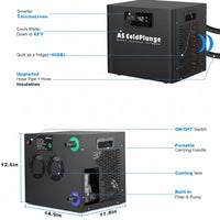 Ice Bath Tub & Cold Plunge Chiller Kit, 1/3HP Ice Bath Chiller with Built-In Pump & Filter, XL 120 Gal Insulated Ice Pod Pro, Cold Plunge Tub with Water Chiller for Cold Therapy