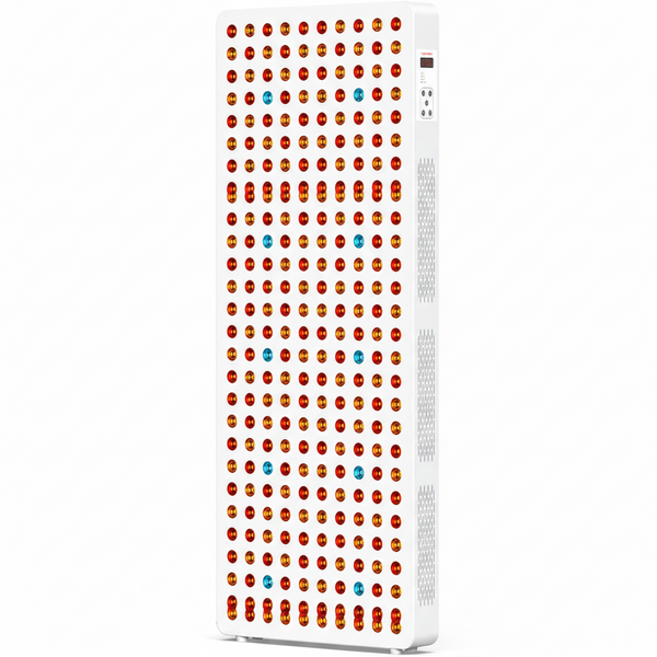 Red Light Therapy Panel Designed for Full Body Treatment, 7 Clinical Wavelengths, 300 Dual Chip LEDs, Timer Control